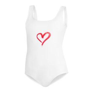 All-Over Print Youth Swimsuit - Spray Paint Heart 2026 Collection
