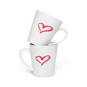12 oz White Latte Mug  - Spray Paint Heart 2026 Collection